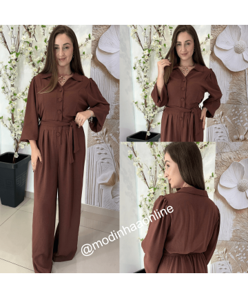 Macacão Juliana Marrom